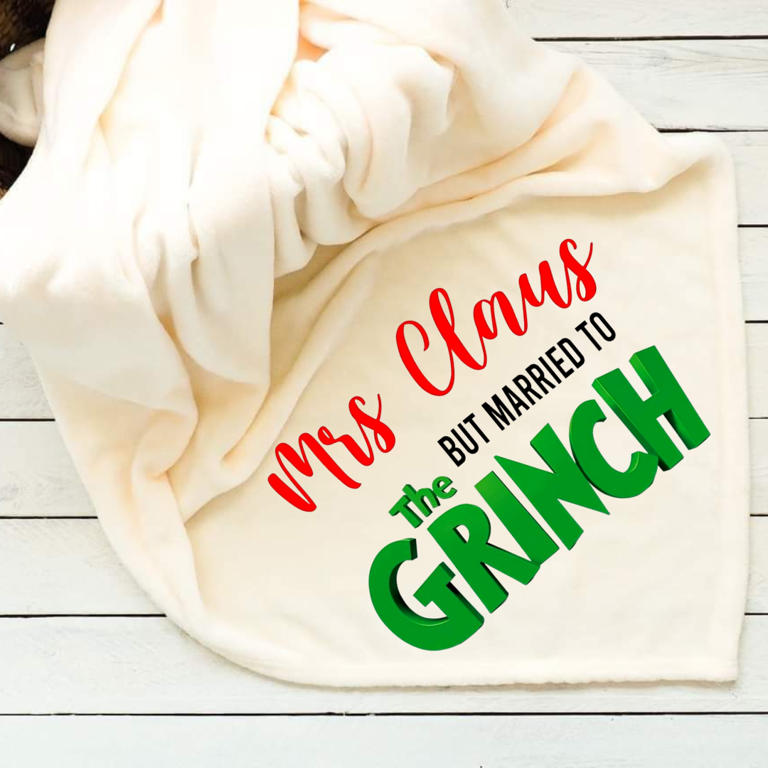 Mrs Claus Christmas Throw Blanket