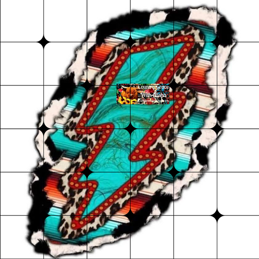 Lightning Bolt Ready to Press Sublimation Transfer