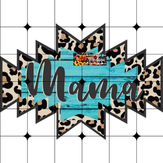 Mama Animal Print Ready to Press Sublimation Transfer