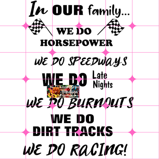 We Do Racing Ready to Press Sublimation Transfer