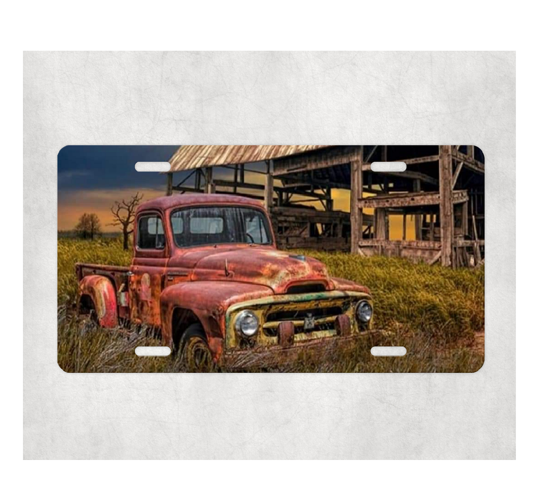Old Truck Car Tag License Plate