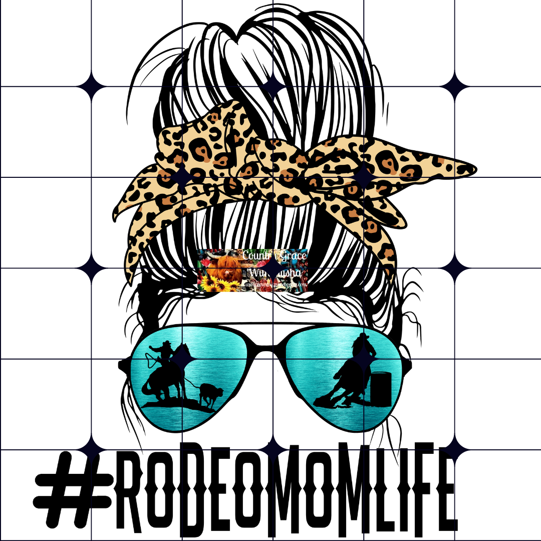 Rodeo Mom Life Ready to Press Sublimation Transfer