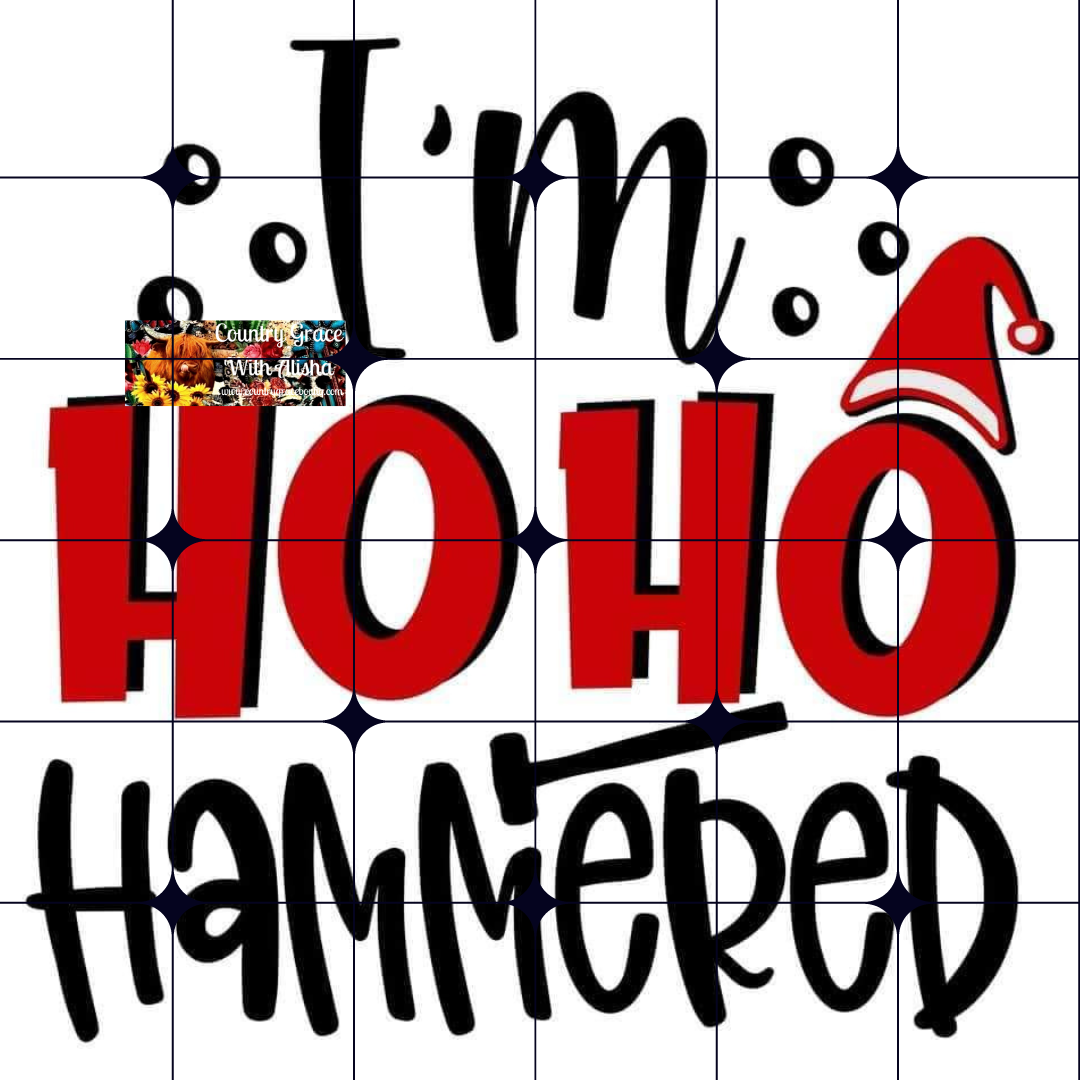 Ho Ho Hammered Christmas Ready to Press Sublimation Transfer