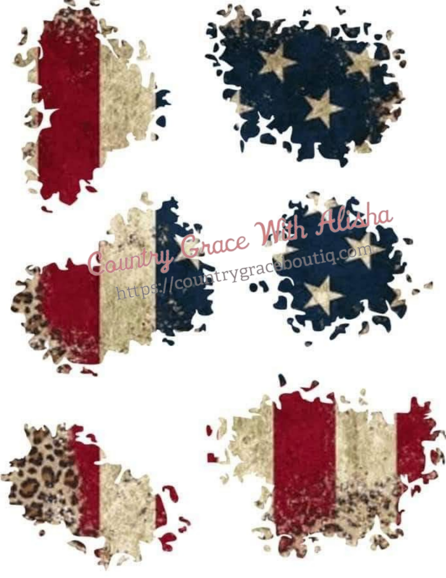 American Flag Patch Ready To Press Sublimation Transfer