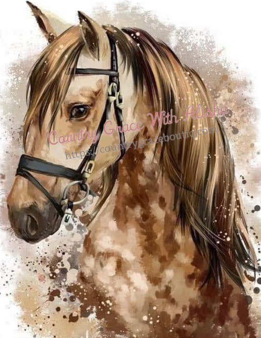 Watercolor Horse Ready To Press Sublimation Transfer