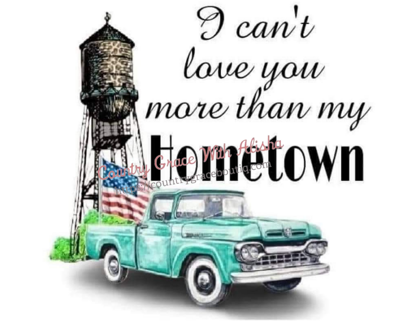 Hometown Old Truck Ready To Press Sublimation Transfer