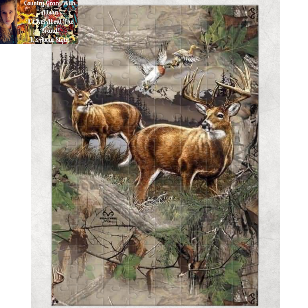Camouflage Deer 120 Piece Jigsaw Puzzle