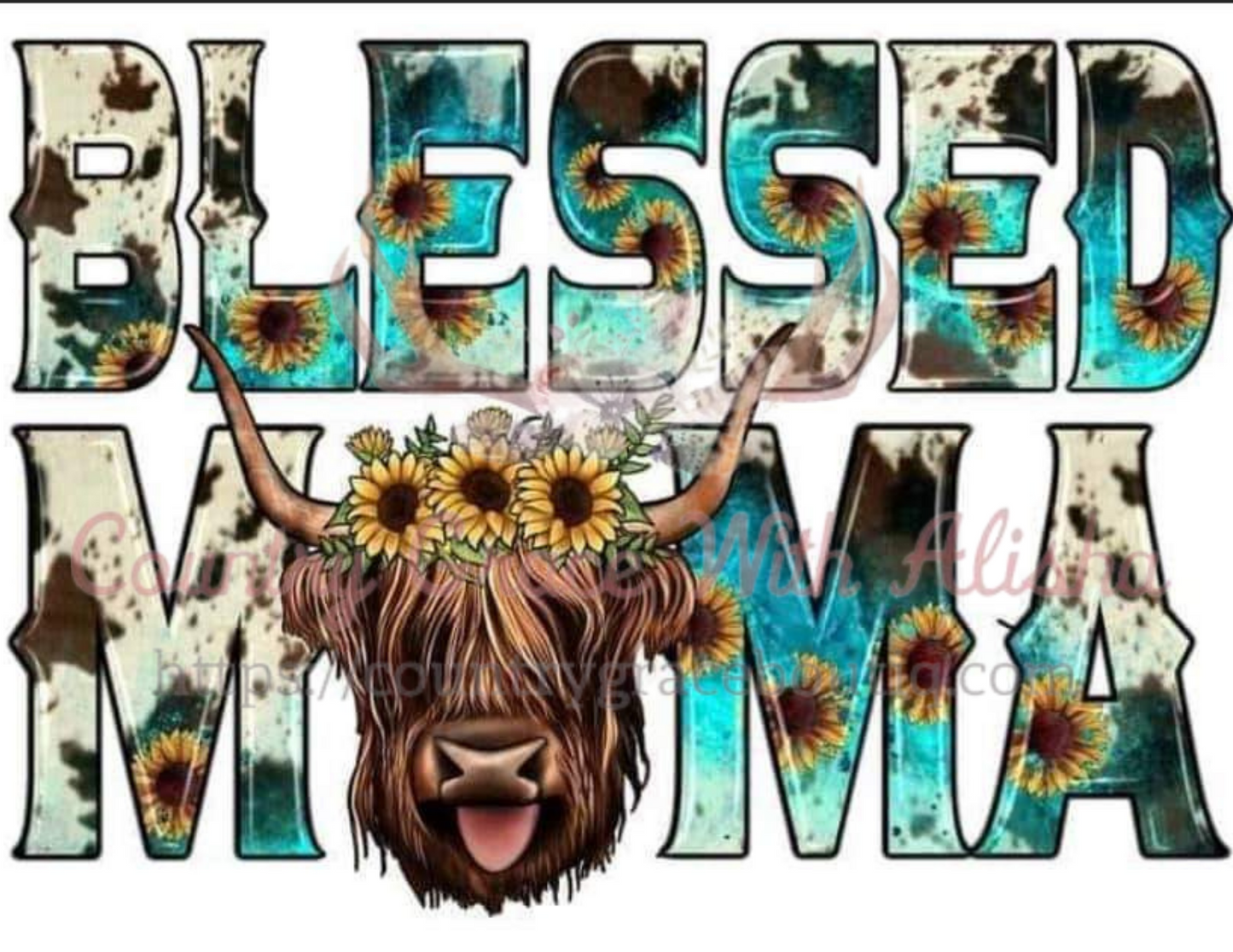 Blessed Mama Ready To Press Sublimation Transfer
