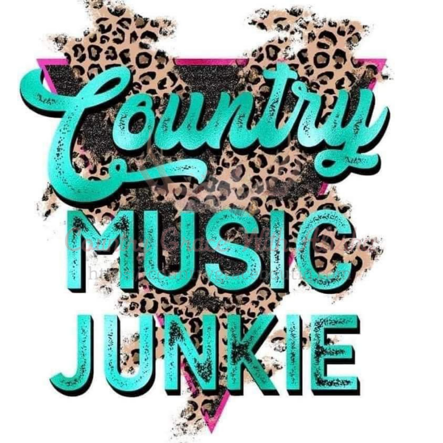 Country Music Junkie Ready To Press Sublimation Transfer
