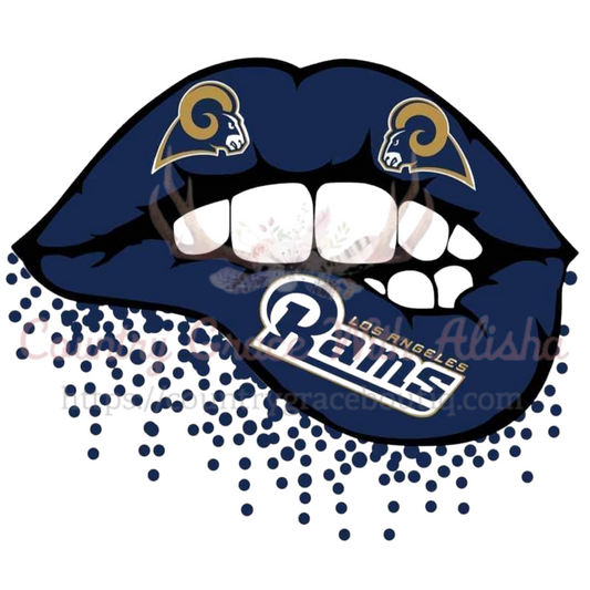 Rams Lips Ready To Press Sublimation Transfer