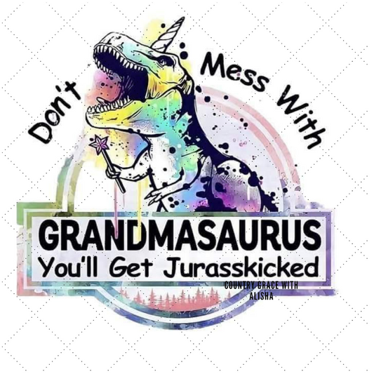 Grandmasaurus Ready to Press Sublimation Transfer