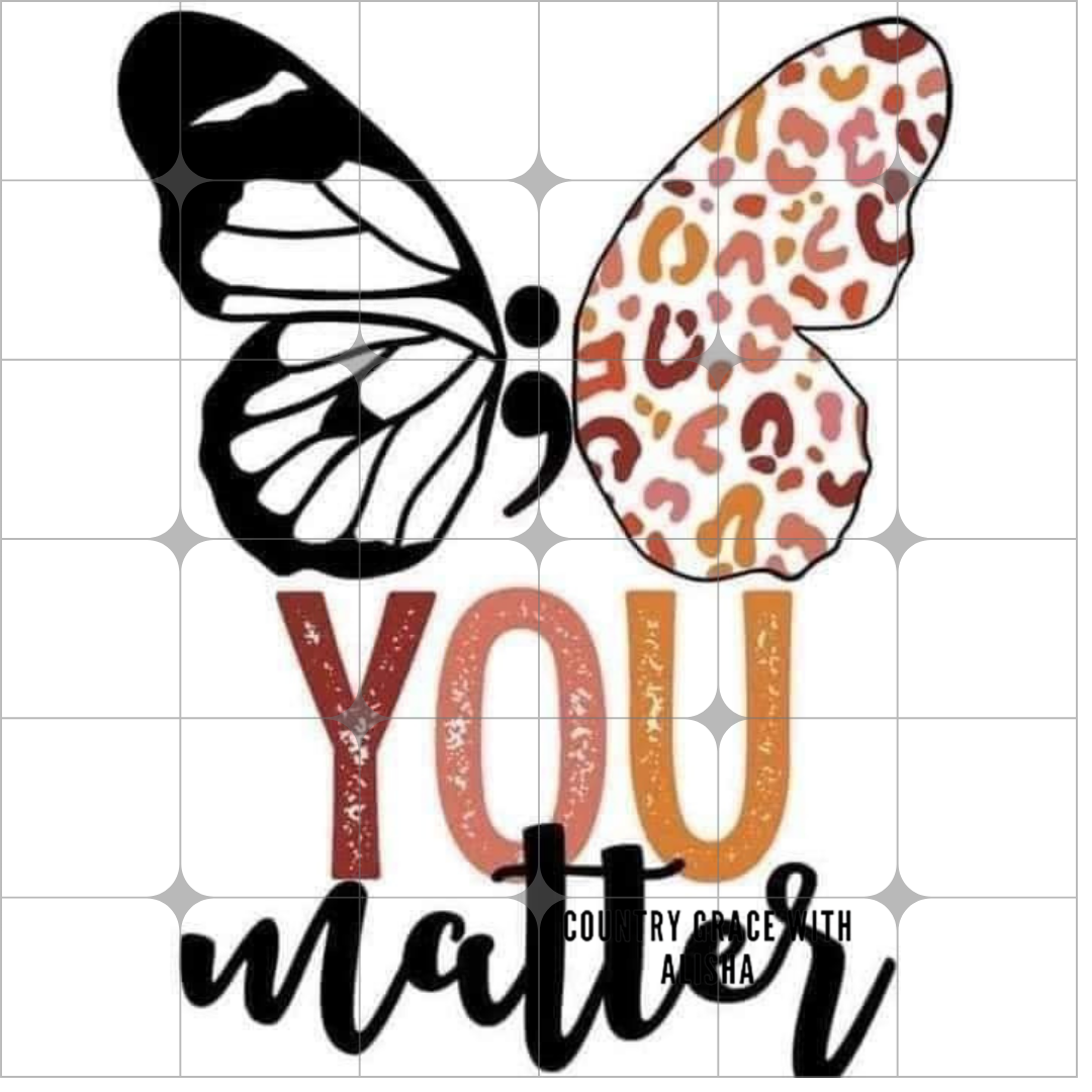 Butterfly You Matter Ready to Press Sublimation Transfer