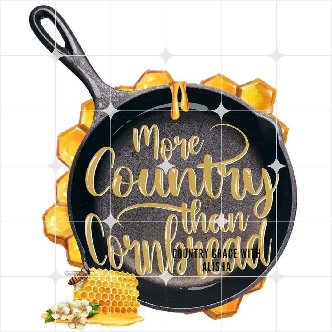 Country Cornbread Ready to Press Sublimation Transfer