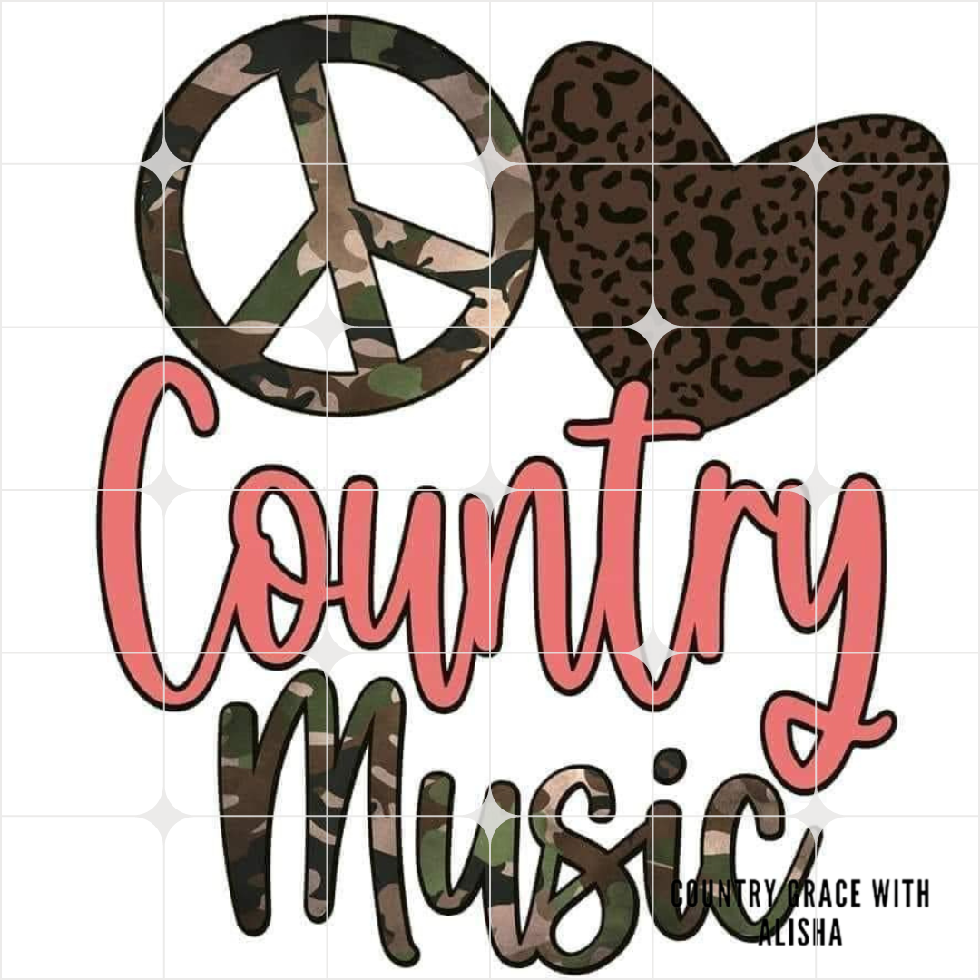 Country Music Ready to Press Sublimation Transfer
