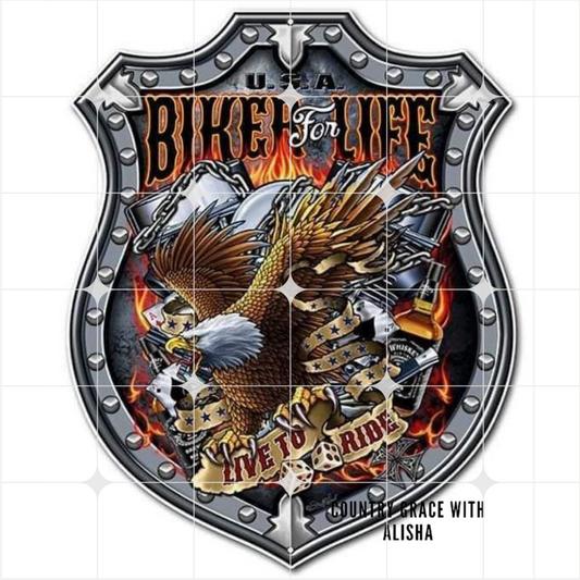 Biker Life Ready to Press Sublimation Transfer