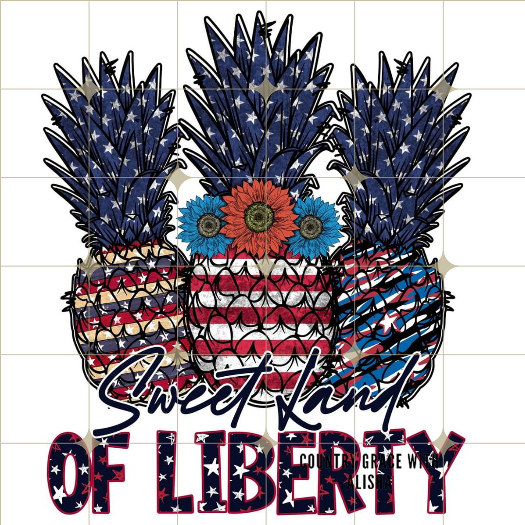 Liberty Pineapple Ready to Press Sublimation Transfer
