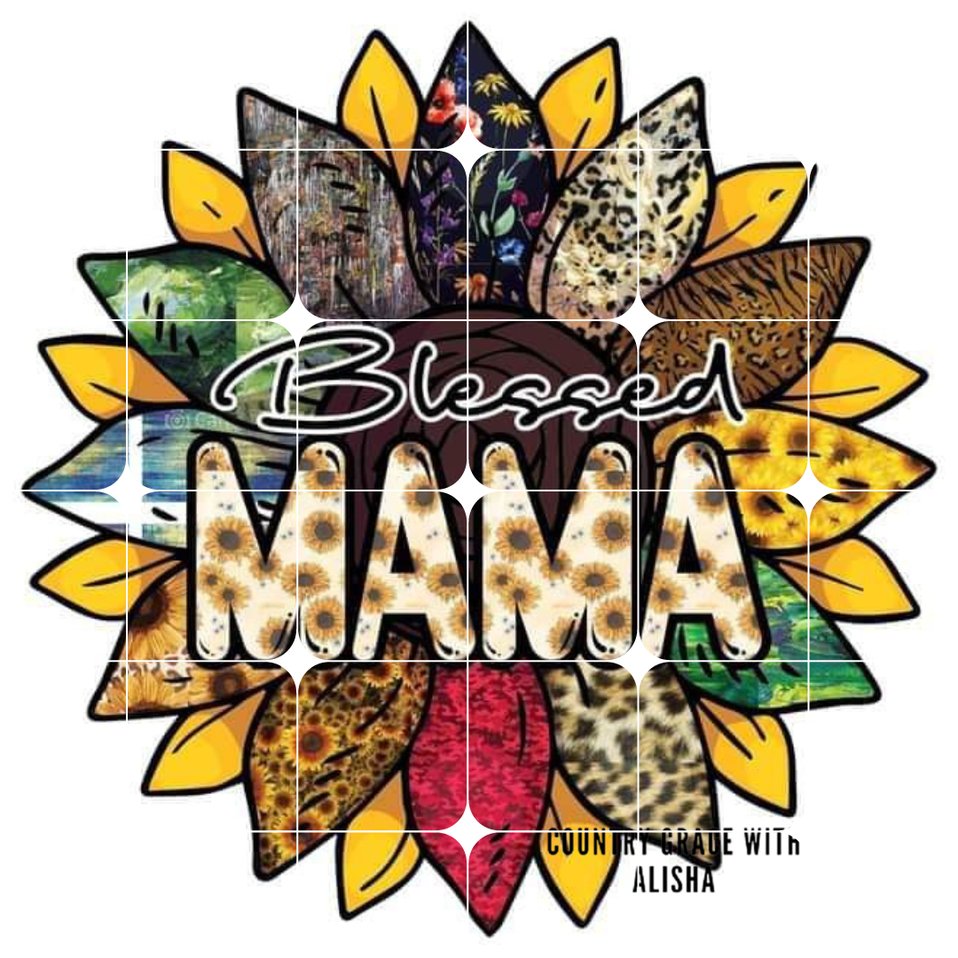 Blessed Mama Ready to Press Sublimation Transfer