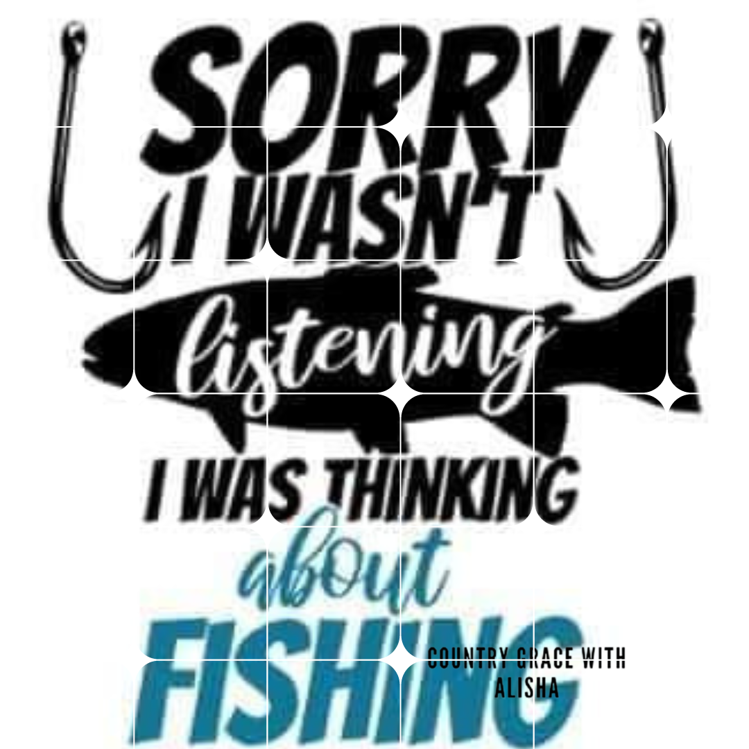 Thinking About Fishing Ready to Press Sublimation Transfer