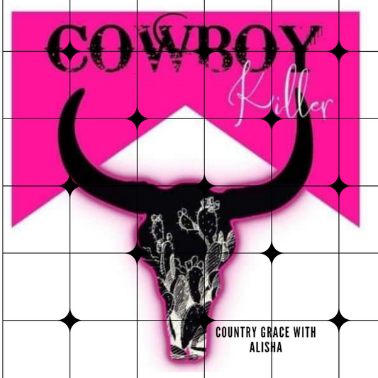 Cowboy Killer Pink Ready to Press Sublimation Transfer