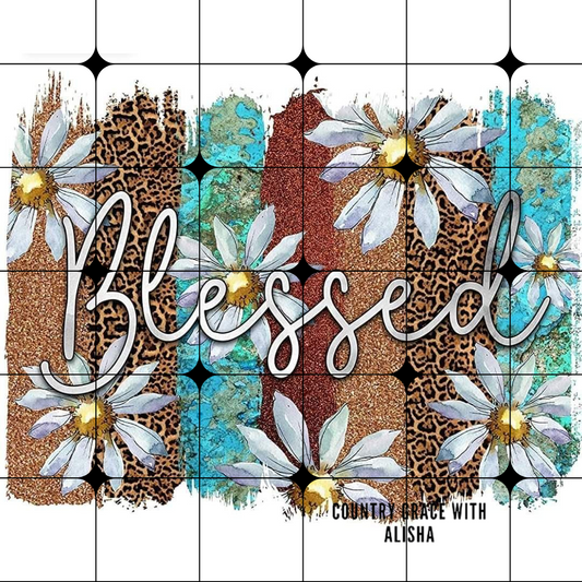 Blessed Floral Ready to Press Sublimation Transfer