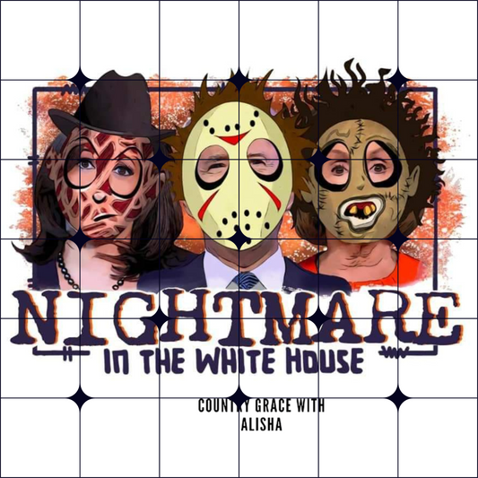 White House Nightmare Ready to Press Sublimation Transfer