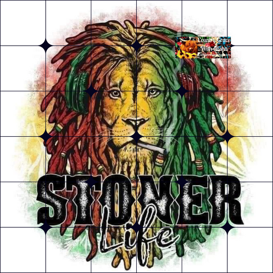 Lion Stoner Ready to Press Sublimation Transfer