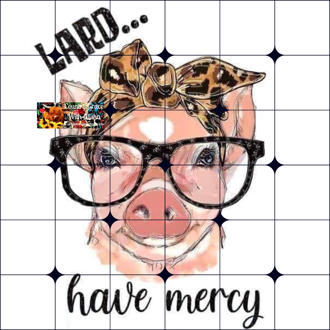 Pig Mercy Ready to Press Sublimation Transfer
