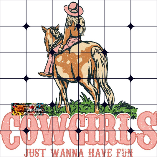 Cowgirls Fun Ready to Press Sublimation Transfer