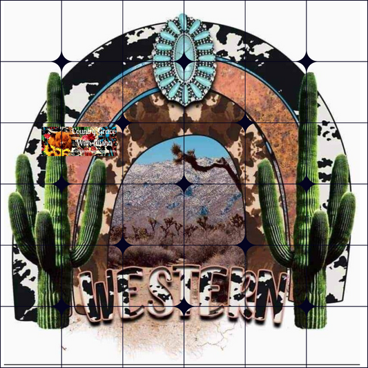 Cactus Western Ready to Press Sublimation Transfer