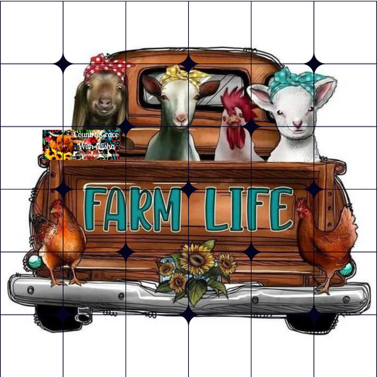 Farm Life Ready to Press Sublimation Transfer