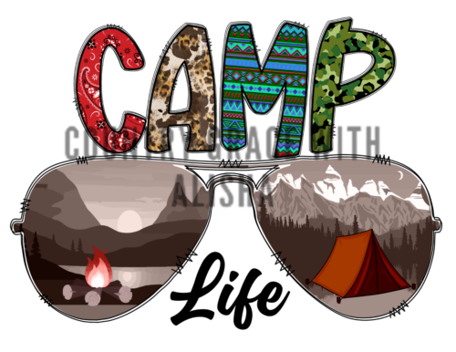 Camp Life Ready to Press Sublimation Transfer