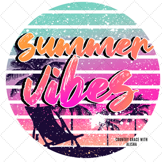Summer Vibes Ready to Press Sublimation Transfer