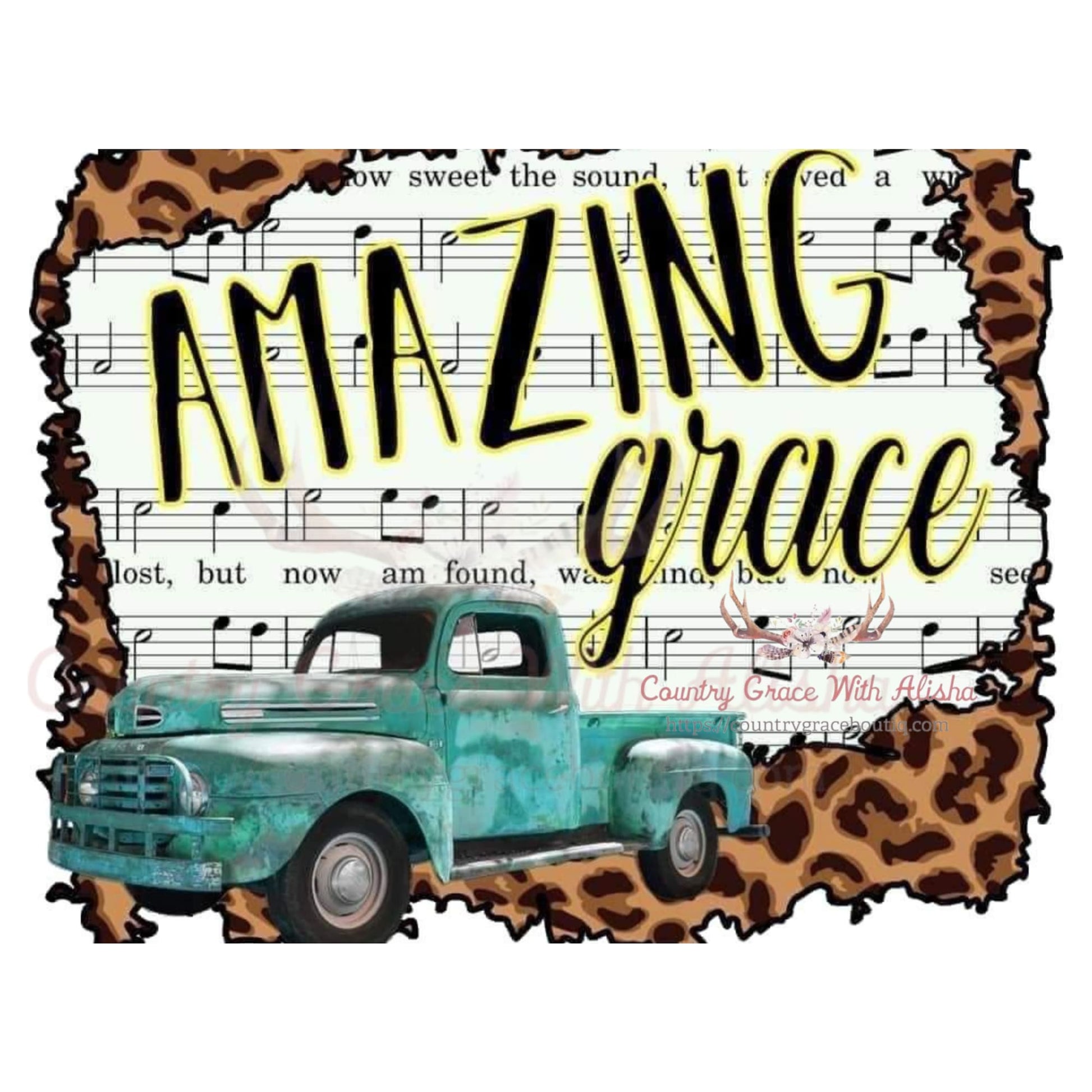 Amazing Grace Truck Sublimation Transfer - Sub $1.50 Country