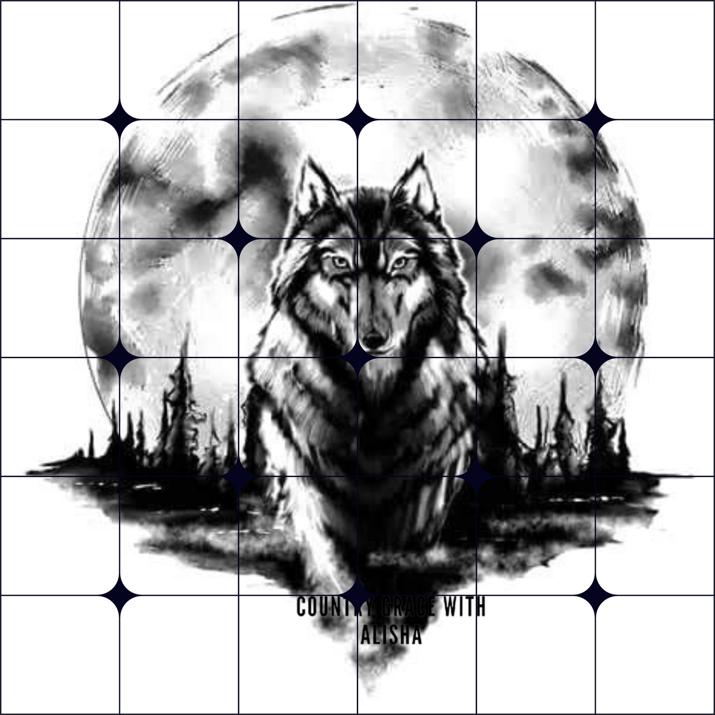 Wolf Moon Ready to Press Sublimation Transfer