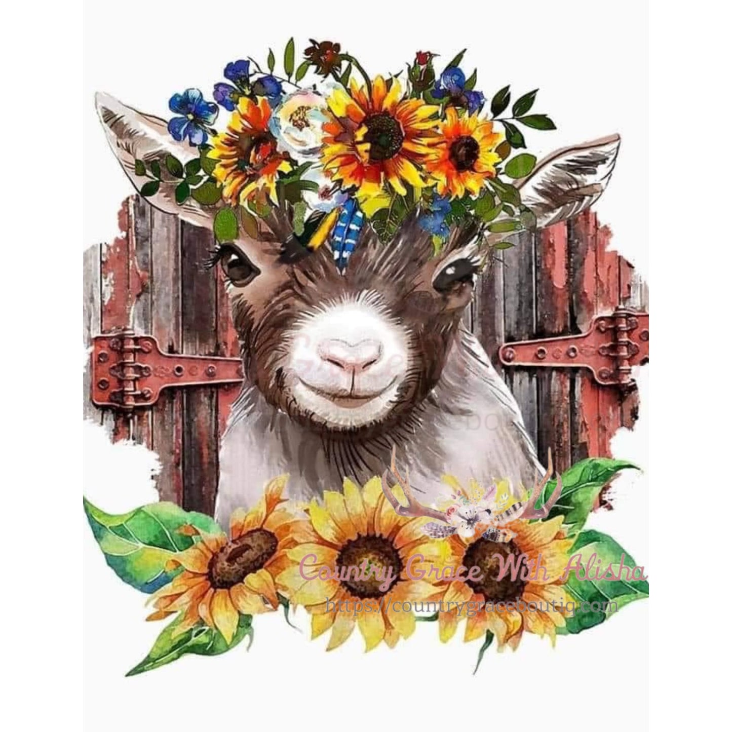 Baby Goat Sublimation Transfer - Sub $1.50 Country Grace 