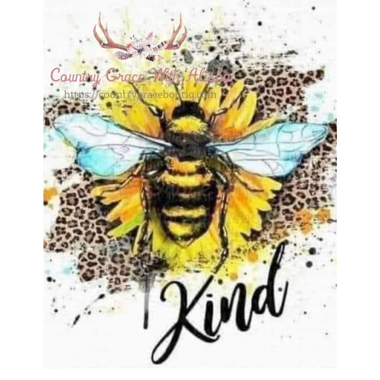 Be Kind Bee Sublimation Transfer - Sub $1.50 Country Grace 