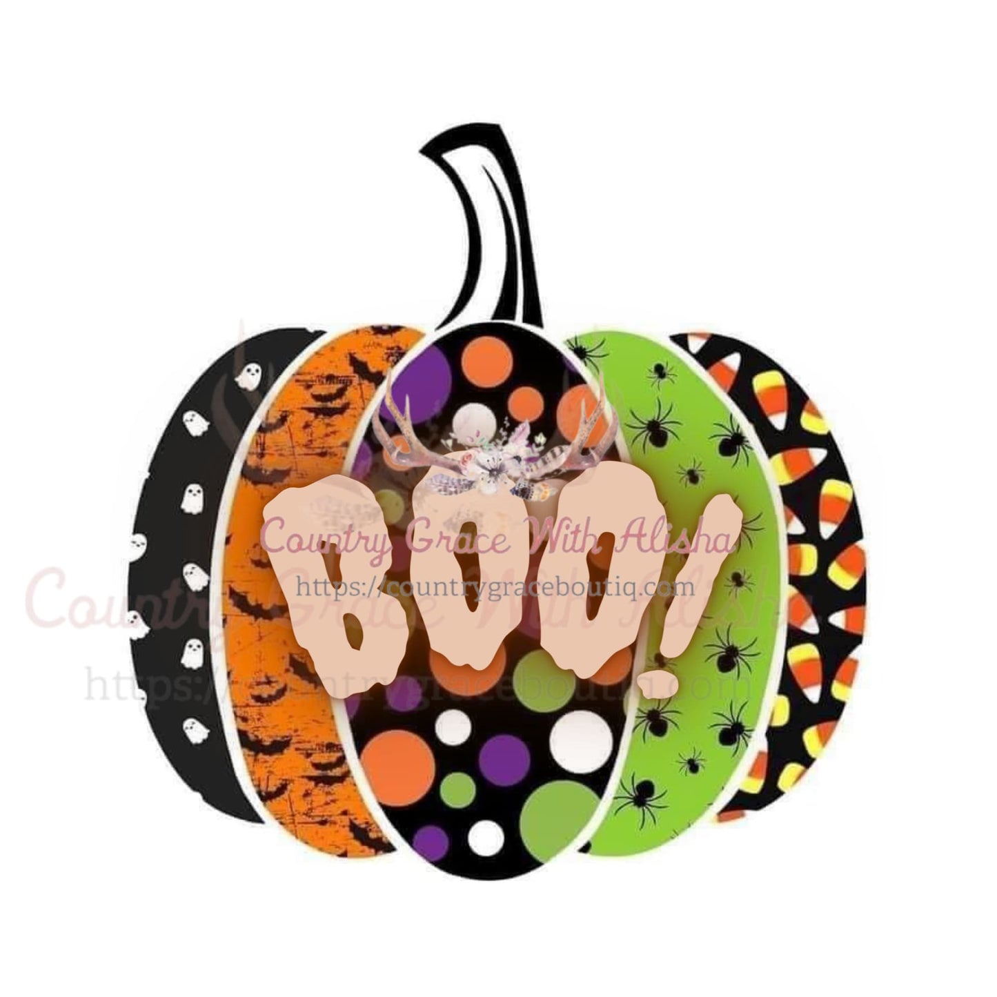 Boo Pumpkin Sublimation Transfer - Sub $1.50 Country Grace 