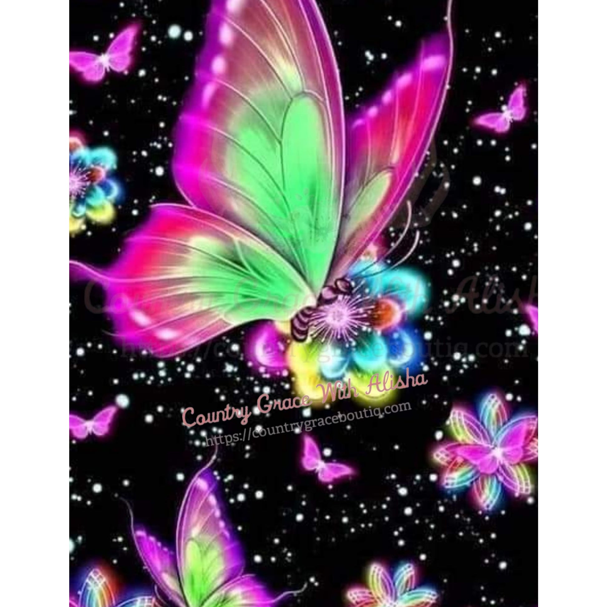Butterfly Full Page Sublimation Transfer - Sub $2.50 Country