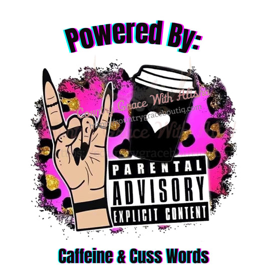 Caffeine And Cuss Words Sublimation Transfer - Sub $1.50 