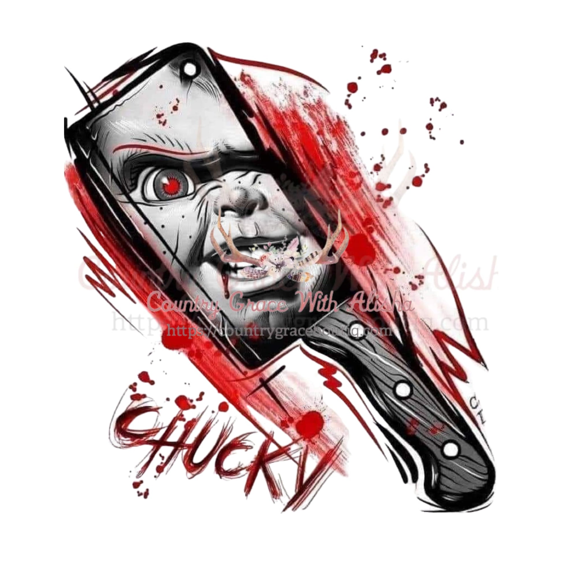 Chucky Knife Sublimation Transfer - Sub $1.50 Country Grace 