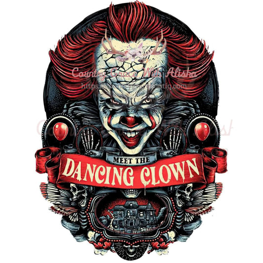 Dancing Clown Sublimation Transfer - Sub $1.50 Country Grace