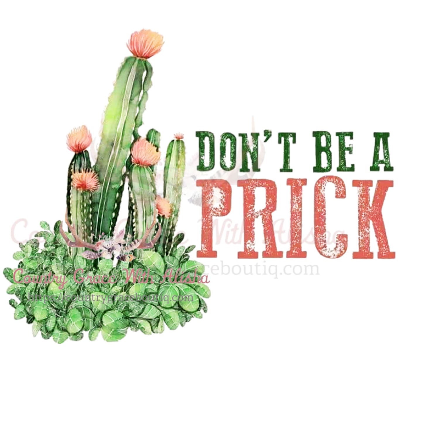 Dont Be A Prick Cactus Sublimation Transfer - Sub $1.50 