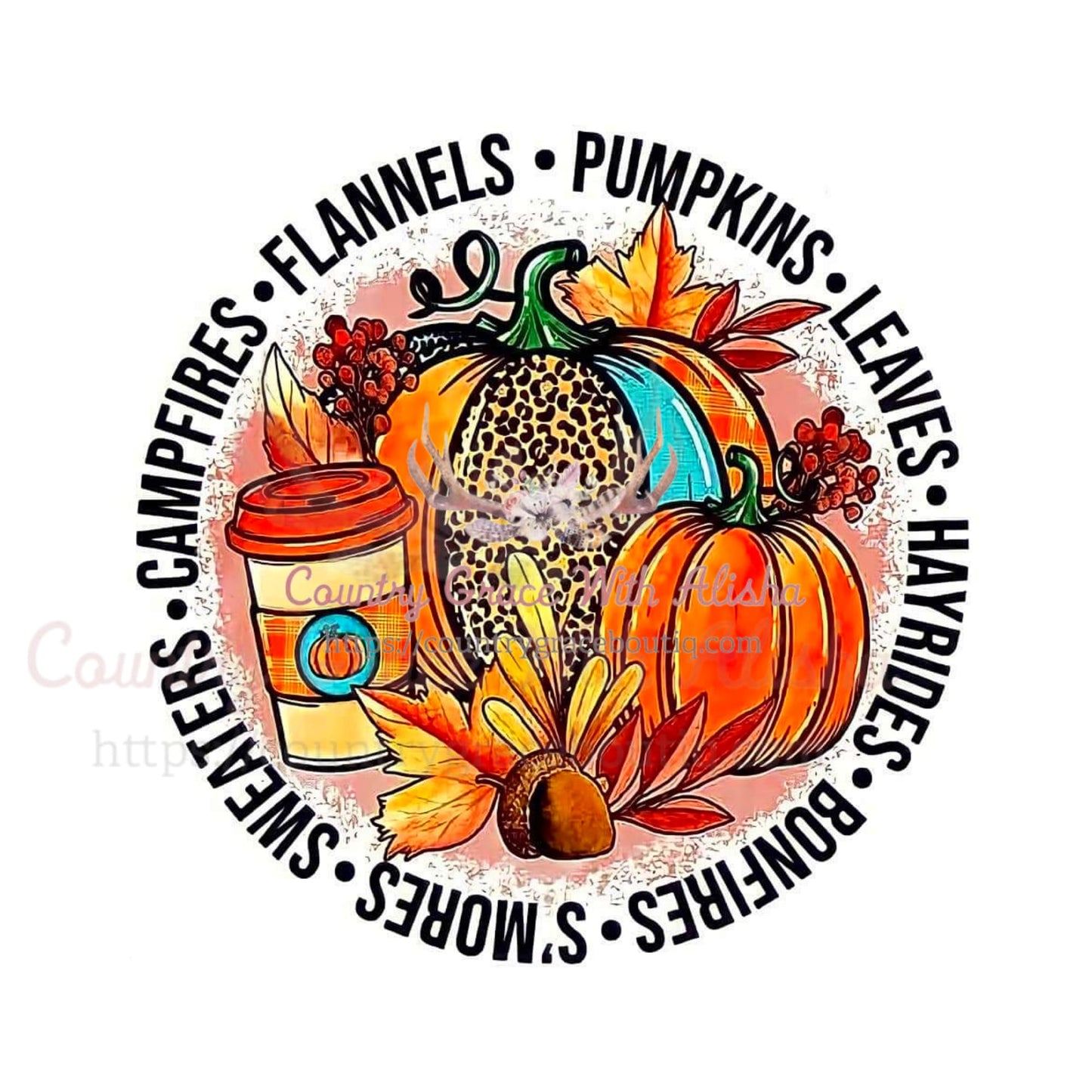 Fall Pumpkins Sublimation Transfer - Sub $1.50 Country Grace