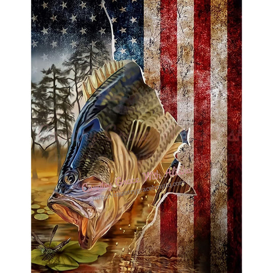 Fish Flag Full Page Sublimation Transfer - Sub $2.50 Country