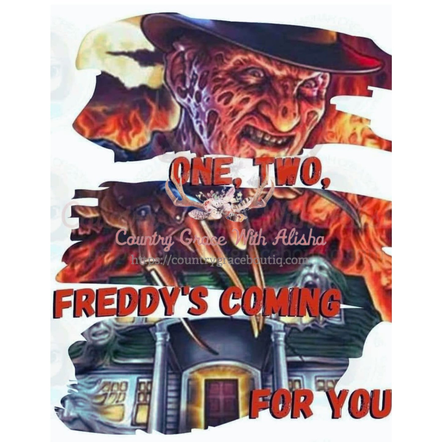 Freddy’s Comin For You Sublimation Transfer - Sub $1.50 