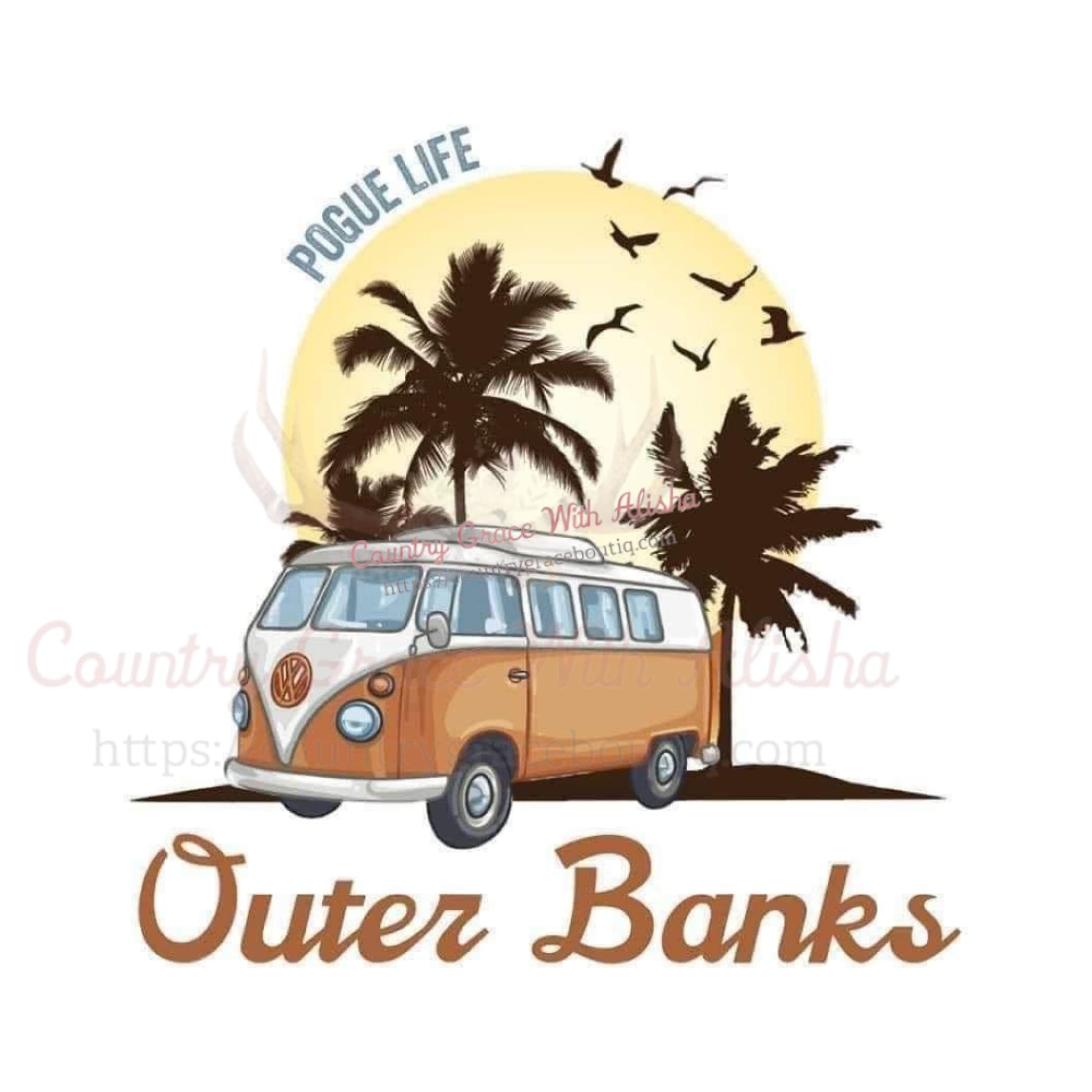 Outer Banks Sublimation Transfer - Sub $1.50 Country Grace 