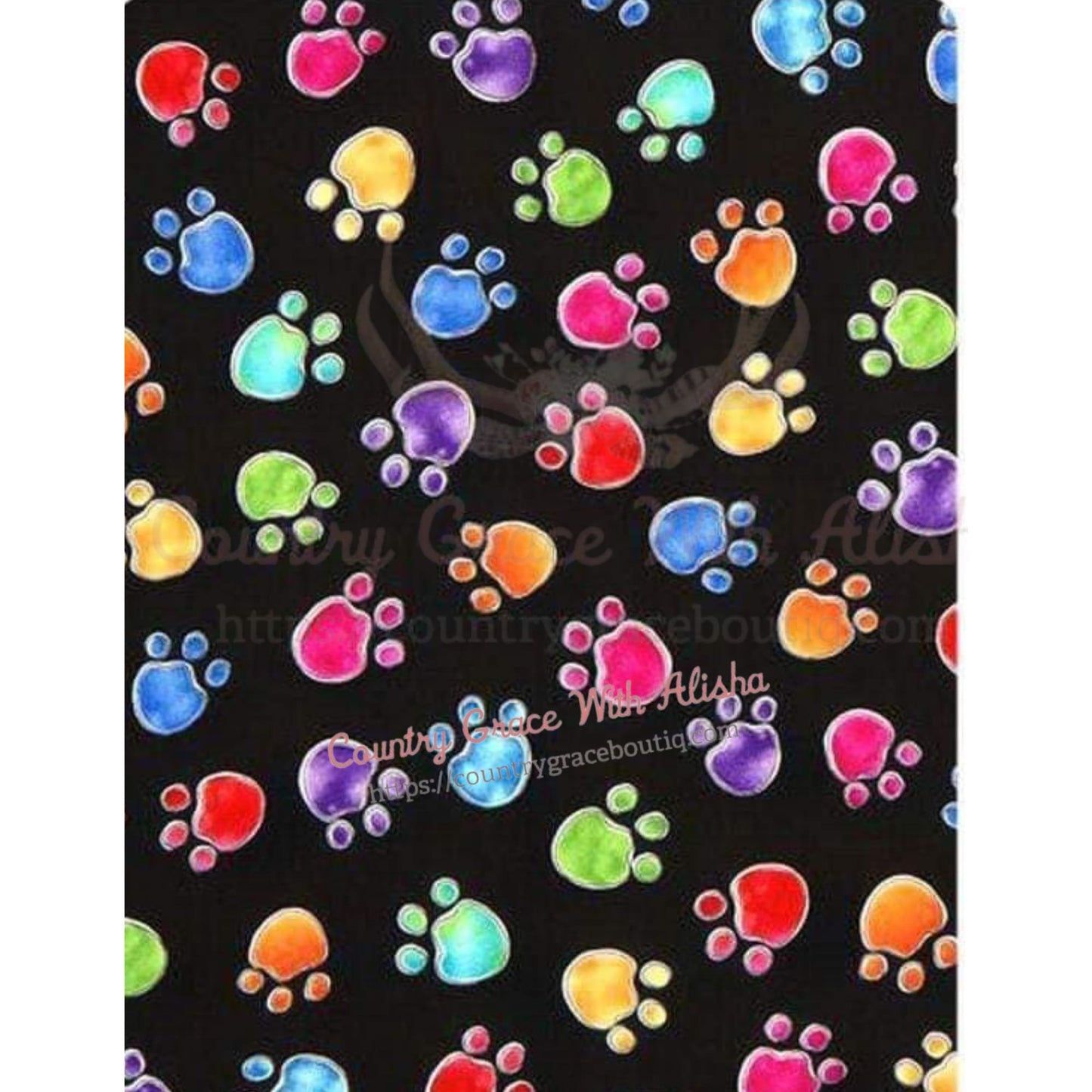 Paw Print Full Page Sublimation Transfer - Sub $2.50 Country