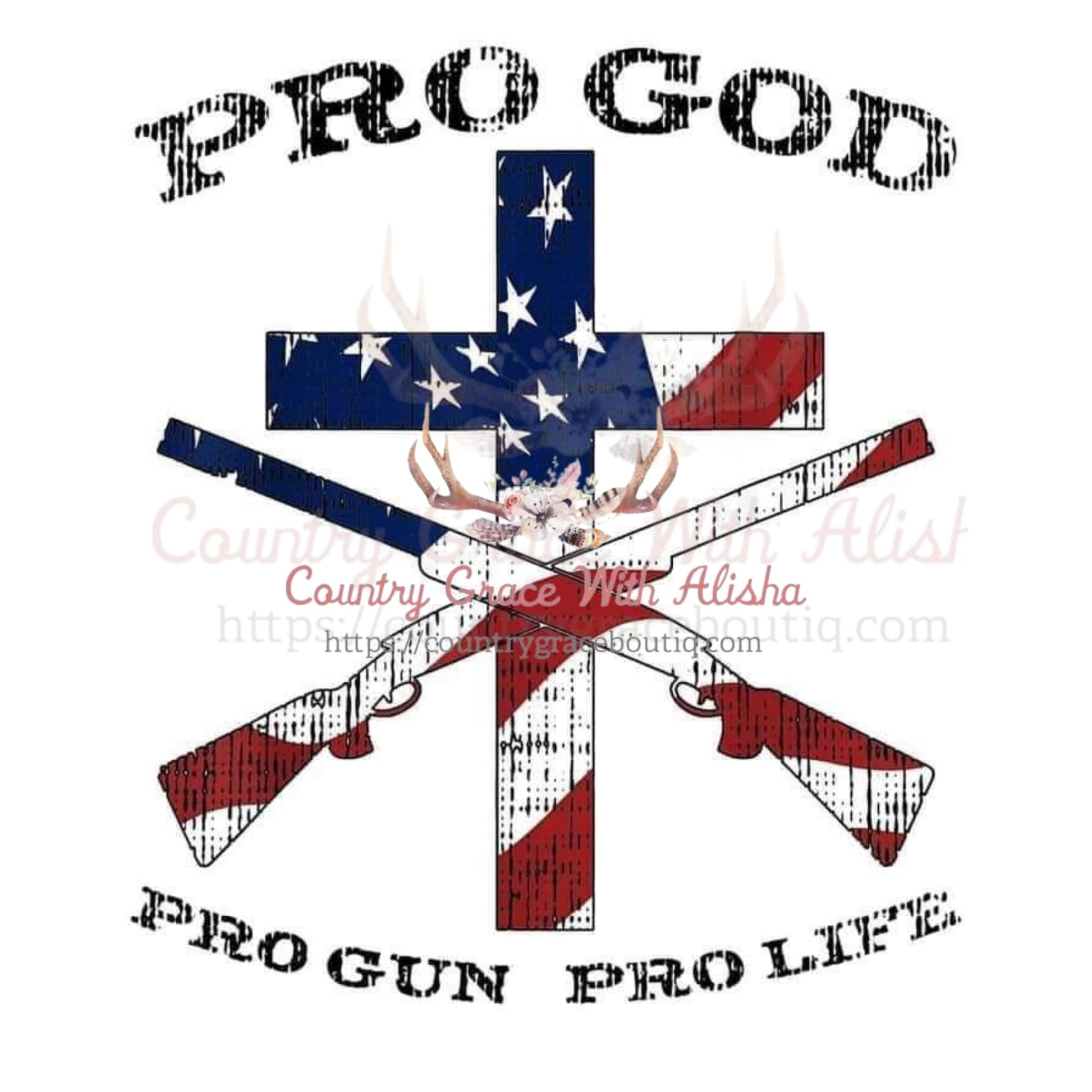 Pro Gun Sublimation Transfer - Sub $1.50 Country Grace With 