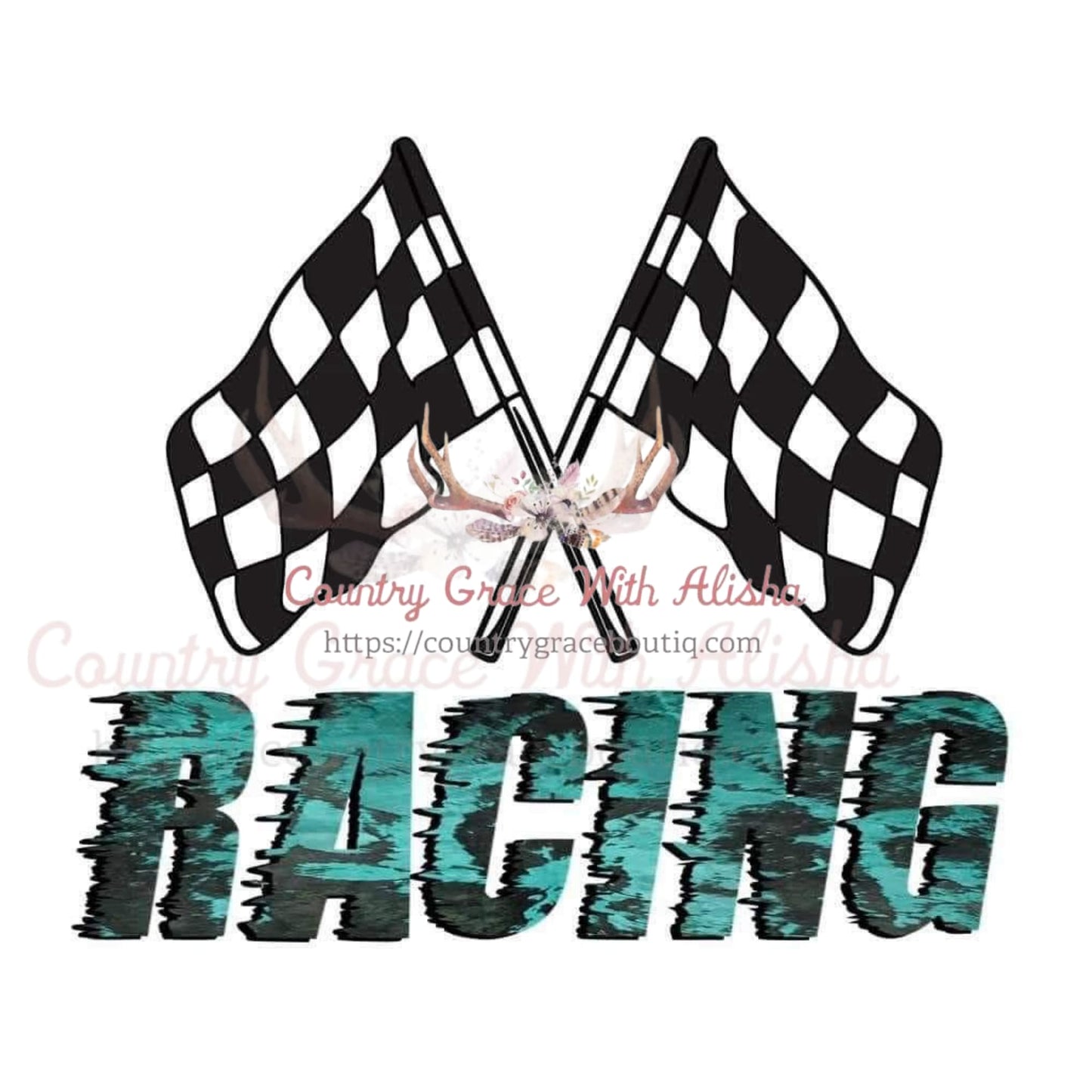 Racing Flag Sublimation Transfer - Sub $1.50 Country Grace 
