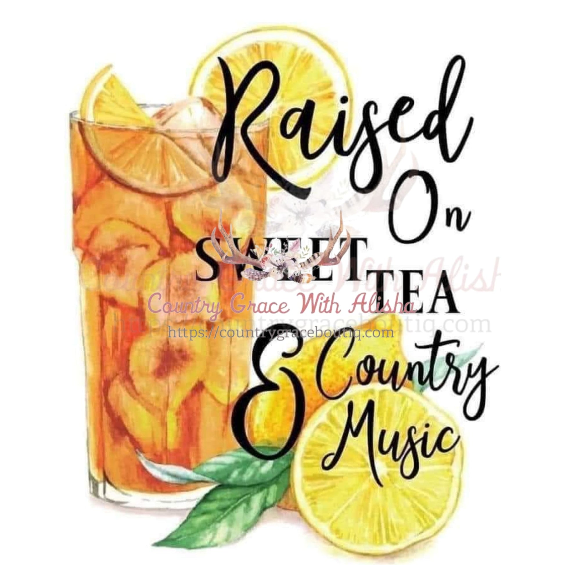 Raised On Sweet Tea Sublimation Transfer - Sub $1.50 Country